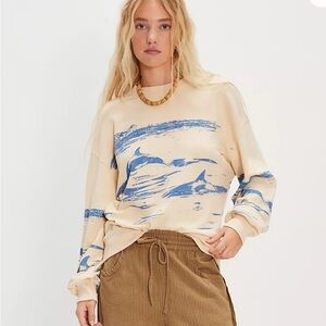 NWT Free People x Daydreamer Dolphin Sweatshirt 🐬